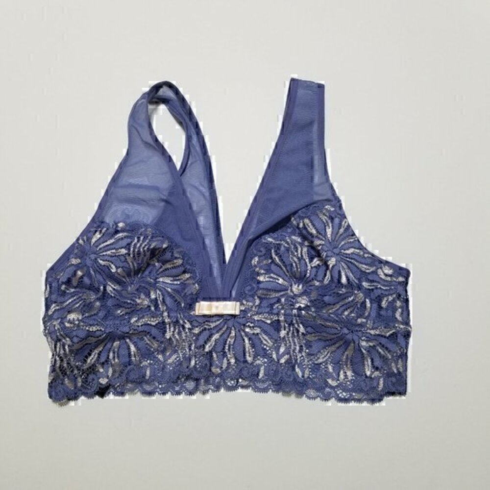 NWT Adore Me Bralette Bra Lace Purple Size S